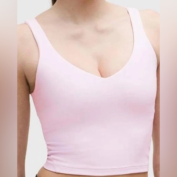 Lululemon pink cropped align tank - Picture 1 of 4